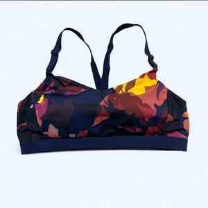Old Navy Multicolor Camo Sports Bra with Navy Straps